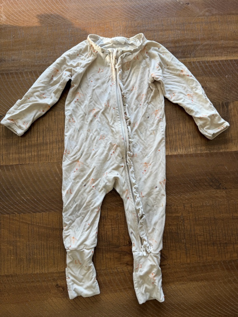 Blossom & Pear Frill Zip Romper with Ducks Size 6-12M